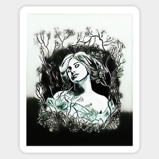 silent woman Sticker